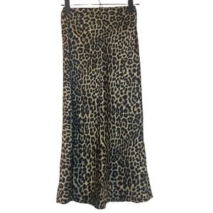 Francesca's satin animal print skirt xs mid length